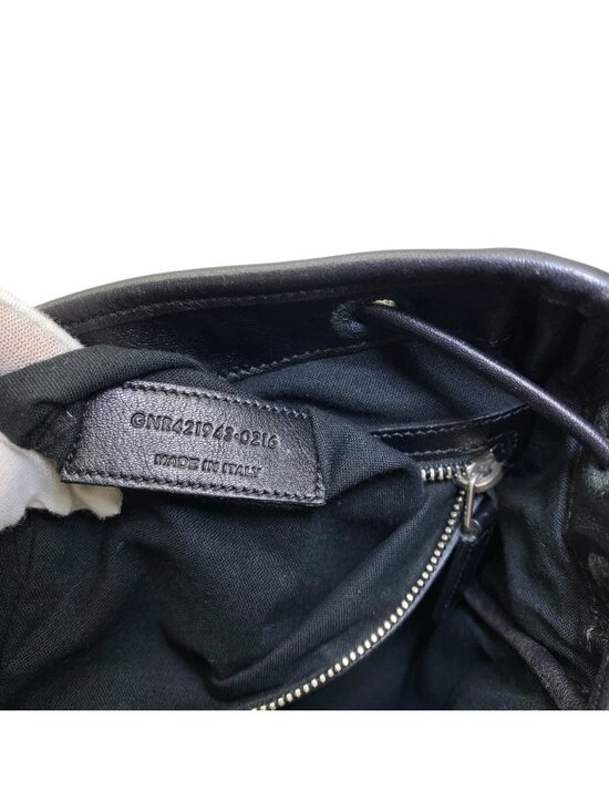 Saint Laurent Festival Tapestry Backpack Canvas Leather Black Multicolor Fine main image 5